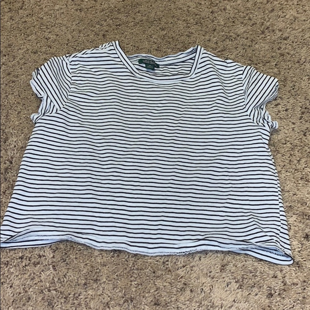 black+white striped shirt